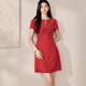 ROEYSHOUSE ROYE Elegant Orange Red Waist Dress 2025 Summer New Fashion Design Hollow Skirt 12370 Orange Red S