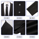 GOKU suit suit men's casual suit male college student DK uniform graduation dress formal black suit + black pants + white shirt + black tie 5XL weight 180-190Jin Jin equals 0.5 kg