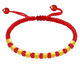 BZK gold 9999 bracelet for women's birth year red rope braided pure gold beads pure gold transfer loose beads birthday gift perfect small gold beads - red bracelet 2.21g