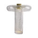 Luz de luz de noche de decoración Lámpara de escritorio de lujo Nordic Modern Simple Glass Sala de estar Lámpara de habitación Modelo de habitación M1047 Smoke Grey Botón grande Interruptor