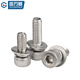 GUWANJI hexagon socket cylindrical head three combination screws 304 stainless steel hexagon socket screws with flat spring washers M5x10x10 50 sets
