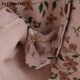
La Chapelle Girls' Set Coffee Color Floral Children's Shirt Overalls Two-Piece Set Girls Spring and Autumn Fashion Children's Coffee Overalls Set 90 90cm Recommended height 80cm-90cm