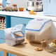 10 Kilogramm Jin [Jin ist gleich 0,5 kg] Mehl-Fass-Reis-Fass-Reisbox-Lagerbox 12L mit feuchtigkeitsdichten Rädern und insektensicherem HPL510 EJR9737L Negativer Ionen-Vakuum-Reisfass