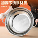 Mi Bangshou stainless steel hot pot basin household thickened flat bottom double-ear clear soup pot commercial hot pot pot induction cooker gas stove universal thickened with transparent cover suitable for 1-2 people 28cm