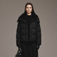 Tambor down jacket women's short removable hood autumn and winter silhouette warm thick coat 5520350Z black 165