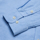 
Hengyuanxiang stand-up collar denim shirt men's long-sleeved summer thin neckless round neck spring and autumn top blue ice silk casual shirt 11162 white S 165