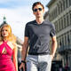 Mr. Bu Bu Bu bu v-Ausschnitt mit kurzer Farbe Kurzarm 2025 Frühlings- und Sommer Neue hautfreundliche coole T-Shirt Herren AF12119 Denim Blue 2xl __185