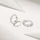 Chao Acer Modern Platinum White Gold Earrings for Women Platinum Earrings Diamond Earrings as a Birthday Gift for My Girlfriend Priced at RMB 160, Approximately 1.35g, One Pair
