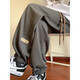 S.Sofea Herbst Oversize American Swatpants Lose Lose großer Bindungssporthosen K1049-Black+K1049-Grau M Empfohlen 90-115jin [Jin gleich 0,5 kg] kann 95-115jin tragen [Jin gleich 0,5 kg]