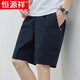 
Hengyuanxiang men's shorts summer new business casual pants men's loose and fashionable pure cotton thin mid-pants five-point pants 9224 khaki L Recommended 110-130Jin [Jin equals 0.5 kg]