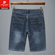 Pierre cardin 2025 new summer thin denim shorts men's five-point loose straight mid-trousers casual versatile stretch breeches 671 blue gray 31 (2 feet 4)