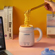 LOCK&LOCK mini health pot health cup 0.35L ceramic coated portable kettle boiling cup travel electric kettle hot milk artifact hot milk travel heating cup electric cooking cup