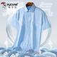 Spechts Sommerkämmerte Kämme Baumwoll Herren kurzärmelige Hemd 2025 mittleren und jungen Business Casual Dad Tragen Sie ein solides Farben-Hemd für Männer, DX6624 39 (120-130jin [Jin gleich 0,5 kg])