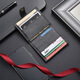 Tenggexiang Card bag ID bag Ultra-thin card bag Multiple card positions versatile soft leather small portable ink thin ink card clip ID bag Gray blue