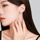 Chao Acer Bo Ya Fangyuan platinum earrings for women PT950 earrings brushed geometry as a gift for your girlfriend, priced at 290 yuan, 2.2g, one pair (free silicone ear plugs)