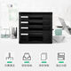
Deli desktop file cabinet drawer type information classification and sorting box storage box storage cabinet plastic storage box cabinet 9794 black with lock-4 floors with index stickers