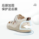 Tyrannis new summer infant toddler shoes for boys, soft-soled, non-slip, breathable, functional toddler shoes for girls, white/apricot 21, suitable for feet 13.3-13.7cm long