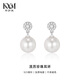 Kaximu S925 sterling silver earrings for women Liu Yifei's same style pearl earrings for women 2025 new earrings light luxury silver needle earrings S925 silver needle tassel pearl earrings gift box