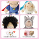 NICI allemand NICI SHIFT Car Chain Men's Key Doll Cartoon Mute Plux Doll Schoolbag Pendant Backpack Ornement NOUVEAU favori (mouton noir + mouton de la tétine) + Autocollants