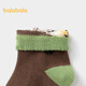 Balabala baby socks 2025 autumn new infant mid-calf socks soft and elastic boneless hand-sewn five pairs of coffee white tone 00351 1-3 years old 80cm