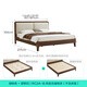 Lin's Home Furnishing New Chinese Style Master Bedroom King Bed 1.8 meters double bed ribbed frame soft bed maple sugar series RC2A
