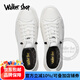Walker Shop帆布鞋男夏季镂空小白鞋男潮流百搭休闲透气网面板鞋男士网鞋子男 白色 41