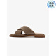 Le Saunda (Le Saunda) [Pan suave] Summer Nuevo cuero genuino plano de color sólido viste sandalias de una línea zapatos para mujeres 12801 White WTK 35