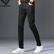 Chiarmania jeans negros para hombre primavera y otoño nuevos pantalones slim fit K683 negro 28