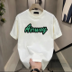 Kazuki Kuraishi Summer Nuevo algodón de algodón pesado Camiseta de manga corta para dibujos de diseño masculino impreso versátil cuello redondo de moda