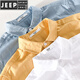 Jeep Spirit Linen Camisa de manga corta Summer 2025 Nuevo lino informal de algodón de algodón gran tamaño blanco Camisa delgada 9711 Amarillo M [100-110Jin [Jin equivale a 0.5 kg]]