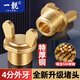 A beautiful brass thickened 4-point outer wire water pipe plug, quarter-triangular valve plug, faucet plug, explosion-proof 20 bulk head, 4-point external wire horn plug, copper color