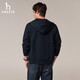HAZZYS Men's Clothing Simple Casual Men's Jacket Zipper Cardigan Hooded Sweatshirt Men ABTZE0CDX33