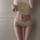 Universal pure lust style sweet girl underwear bow lace new style lace breathable low-waist briefs black 12% off for orders of 5 pieces L