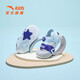 ANTA children's sandals for boys and girls, beach shoes for boys and girls, summer toe-caps, breathable, lightweight, soft-soled baby starfish toddler shoes, male, fantasy blue/tang purple-1 24
