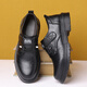 Zapatos de trabajo de suela gruesa sin deslizamiento para hombres zapatos informales de desgaste al aire libre y versátiles (número de artículo 9908) Negro 41