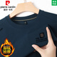 Pier Cardin Algodón puro Camiseta de manga larga de algodón largo para hombres en otoño e invierno 2025 Nuevo top casual más terciopelo sudadera gruesa de cuello redondo 829 gris más terciopelo M 165 recomendado 120Jin [Jin equivale a 0.5 kg] por debajo