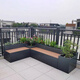 Terrace stainless steel flower box stool combination courtyard booth fence partition flower tank roof balcony seat planting box customized size contact customer service