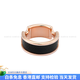 Hermes (HERMES) olympe narrow version, classic and exquisite metal ring, same style for men and women, couple style, birthday gift for girlfriend, black/rose gold M basic packaging - packaging box, dust bag or pad