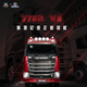 Jingxuan Toy Truck großer Lkw -Fernbedienung Hochleistungssteuer großer Scania Fernbedienung Schwere Lkw -Schlepptau -Kopf -Modell Kinder -Elektrofahrzeug Scania RC Fernbedienungsanhänger vordere Set der ursprünglichen wiederaufladbaren Batterie