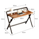 Yupin folding table computer table simple desk study table office training table BGZ780 single layer walnut 80*50