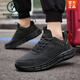 
Woodpecker Autumn Large Size Men's Shoes Sneakers Leather Waterproof Casual Shoes Black Men's Anti-Slip Running Shoes Lightweight Travel Shoes LQ825 Black and Red 39