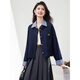OEMG Internationaler First-Line-Marke gefälschte zweiteilige Kurzjacke für Frauen 2025 Neues lässiges modisches kleines Temperament Top Navy Blue M.