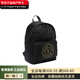 范思哲（VERSACE）副线 Logo刺绣拉链开合 聚酰胺 背包双肩包 常规 男款 黑色 基础装(包+吊牌)