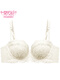 Modal sexy lace underwear for women with small breasts gathered to make them look big without steel ring adjustment half cup pure desire bra set milk white suit 70A AB cup