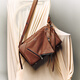 
GROTTO Gele 25-year new SoftCollar Bowling Bag Shoulder Bag Small Medium Commuter Crossbody Bag Black Brown M Ancient Gold