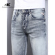 
Canelin KiskhaJeans high street retro jeans men's spring and autumn new trendy brand slim feet new men casual men 1049 gray 28