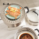 Zhang Xiaoquan steamer household 304 stainless steel steamer thickened double weighted thickened steel 28/30CM double layer three layer steamer thick 3 layers 30cm