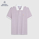 Brooks Brothers/Brooks Brothers Herren 25 Frühlings- und Sommer neue Baumwollgolden-Schaf-Farbbündel Streifen kurzärmelige Polo-Hemd B695-Pink S
