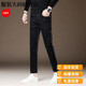 MONTAGUT light luxury Italian high-end black cropped pants jeans men's summer new fashion brand slim foot casual pants knqq5012 black cropped pants 28