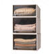 Sanqihu drawer storage box household wardrobe storage plastic transparent storage box cabinet clothes finishing box 3523 upgraded thickened export model 47* wide 35* refreshing transparent color drawer